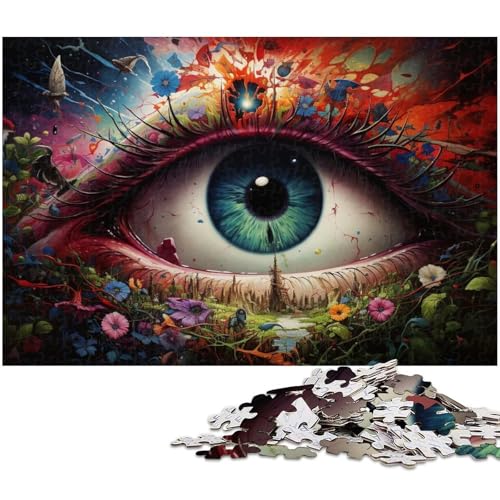Puzzle 1000 Teile für Erwachsene von Fantasy Color Painting Eyes Puzzle für Erwachsene Papierpuzzle Lernspiel 1000 Teile (38 x 26 cm) von zouxangzz