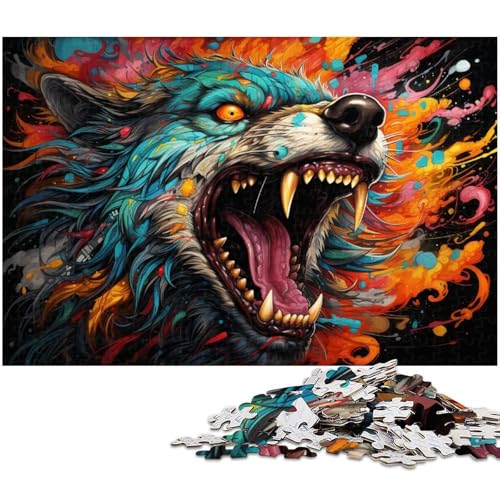 Puzzle 1000 Teile für Erwachsene von Fantasy Colorful Beast Puzzle für Erwachsene Holzpuzzle Lernspiel 1000 PCS (75x50cm) von zouxangzz