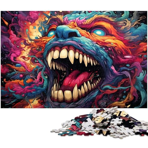 Puzzle 1000 Teile für Erwachsene von Fantasy Monster Puzzle für Erwachsene Papierpuzzle Lernspiel 1000 Teile (38 x 26 cm) von zouxangzz