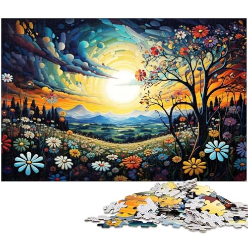 Puzzle 1000 Teile für Erwachsene von Fantasy Spring Scenery Puzzle für Erwachsene Papierpuzzle Lernspiel 1000 Teile (38 x 26 cm) von zouxangzz