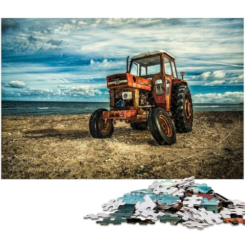 Puzzle 1000 Teile für Erwachsene von Farming Tools Tractors Puzzle für Erwachsene Holzpuzzle Lernspiel (Größe 75 x 50 cm) von zouxangzz