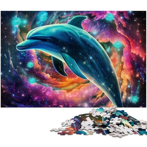 Puzzle 1000 Teile für Erwachsene von Jumping Dolphin Puzzle für Erwachsene Holzpuzzle Lernspiel (Größe 75 x 50 cm) von zouxangzz