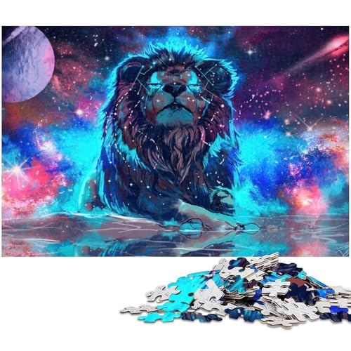 Puzzle 1000 Teile für Erwachsene von Lion Puzzle für Erwachsene Papierpuzzle Lernspiel (Größe 38 x 26 cm) von zouxangzz