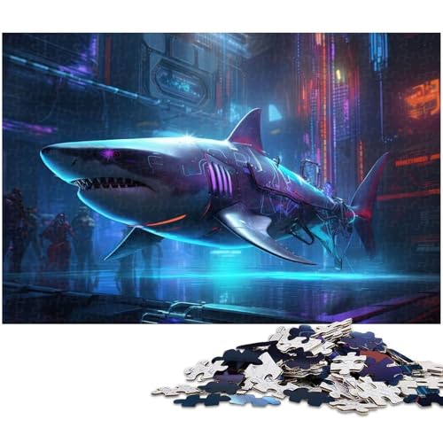 Puzzle 1000 Teile für Erwachsene von Neon Predator Puzzle für Erwachsene Holzpuzzle Lernspiel 1000 PCS (75x50cm) von zouxangzz