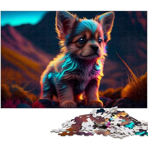Puzzle 1000 Teile für Erwachsene von Pet Chihuahua Puzzle für Erwachsene Holzpuzzle Lernspiel 1000 PCS (75x50cm) von zouxangzz