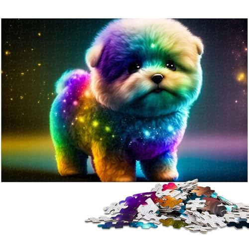 Puzzle 1000 Teile für Erwachsene von Pet Poodle Puzzle für Erwachsene Holzpuzzle Lernspiel (Größe 75 x 50 cm) von zouxangzz