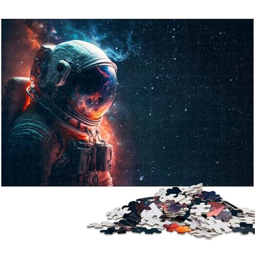 Puzzle 1000 Teile für Erwachsene von Space Astronaut Puzzle für Erwachsene Holzpuzzle Lernspiel (Größe 75 x 50 cm) von zouxangzz