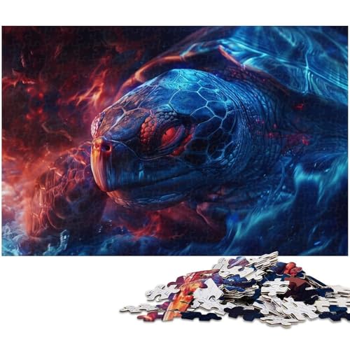 Puzzle 1000 Teile für Erwachsene von Turtle Puzzle für Erwachsene Papierpuzzle Lernspiel (Größe 38 x 26 cm) von zouxangzz