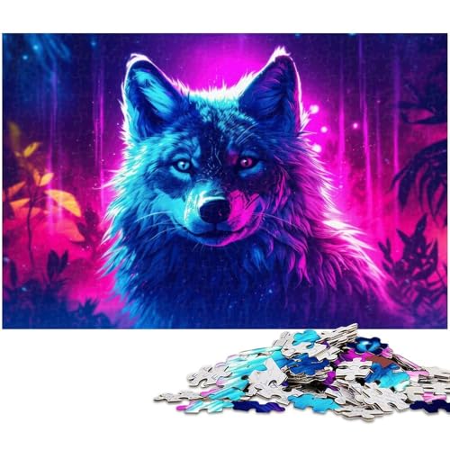 Puzzle 1000 Teile für Erwachsene von Wolf Howl Puzzle für Erwachsene Holzpuzzle Lernspiel (Größe 75 x 50 cm) von zouxangzz
