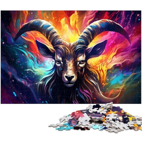 Puzzle 1000 Teile für Erwachsene von bunten Oryx Antilopen Puzzles für Erwachsene Holzpuzzle Lernspiel 1000 Teile (75 x 50 cm) von zouxangzz