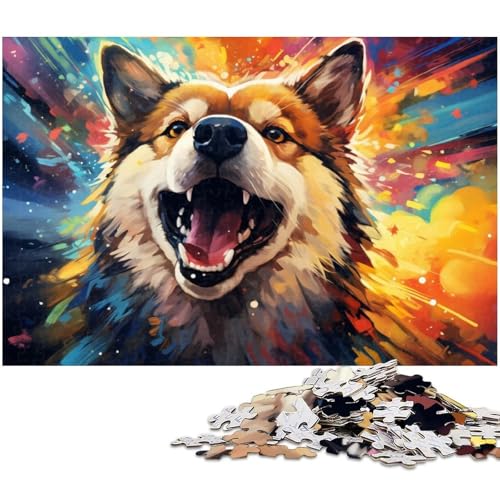 Puzzle 1000 Teile für Erwachsene zum Ausmalen Hundepuzzle für Erwachsene Papierpuzzle Lernspiel 1000 Teile (38 x 26 cm) von zouxangzz