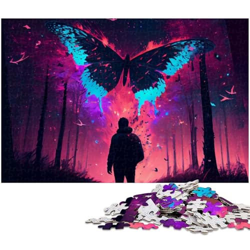 Puzzle 1000 Teile wunderschöne Schmetterlinge Puzzle für Erwachsene Papierpuzzle Spielzeug Wanddekoration (Größe 38 x 26 cm) von zouxangzz