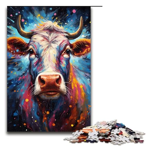 Puzzle Bunte psychedelische Kuh 1000 teiliges Holzpuzzle für Erwachsene und Kinder ab 14 Jahren Familienspaß Puzzle 75 x 50 cm Puzzle Bunte psychedelische Kuh 1000 teiliges Holzpuzzle für Erwachsene und Kinder ab 14 Jahren Familienspaß Puzzle 75 x 50 cm von zouxangzz