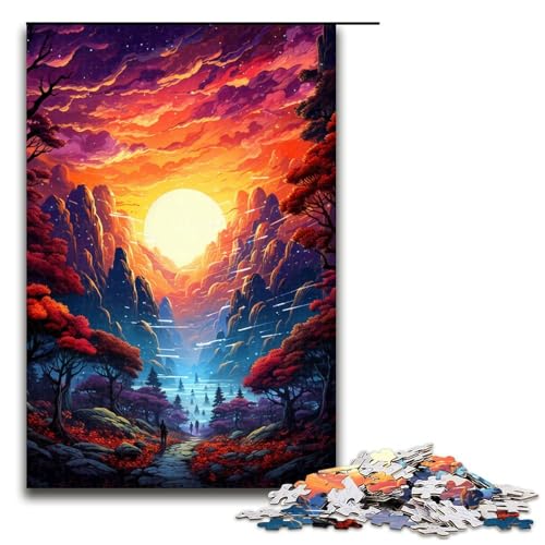Puzzle farbenfrohe psychedelische Fantasielandschaft 1000 Teile Holzpuzzle für Erwachsene und Kinder ab 14 Jahren Familienspaß Puzzle 75 x 50 cm Puzzle farbenfrohe psychedelische Fantasielandschaft 1000 Teile Holzpuzzle für Erwachsene und Kinder ab 14 Jahren Familienspaß Puzzle 75 x 50 cm von zouxangzz