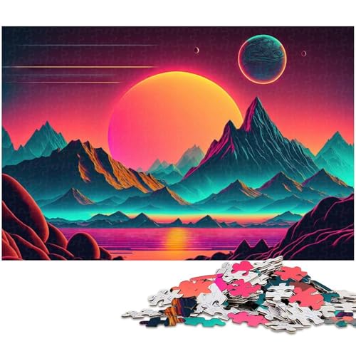 Puzzle für Erwachsene 1000 Teile „Crests of The Otherworld Puzzle für Erwachsene Holzspiele für die ganze Familie Weihnachts und Geburtstagsgeschenke (Größe 75 x 50 cm) von zouxangzz