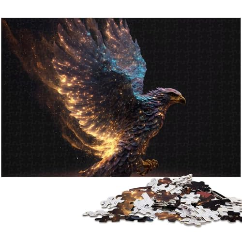 Puzzle für Erwachsene 1000 Teile Adler Puzzles für Holzpuzzles pädagogisches Spielzeug zum Stressabbau (Größe 75 x 50 cm) von zouxangzz