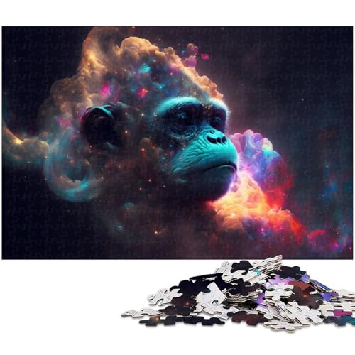 Puzzle für Erwachsene 1000 Teile Affen Puzzles für Holzpuzzles pädagogisches Spielzeug zum Stressabbau (Größe 75 x 50 cm) von zouxangzz