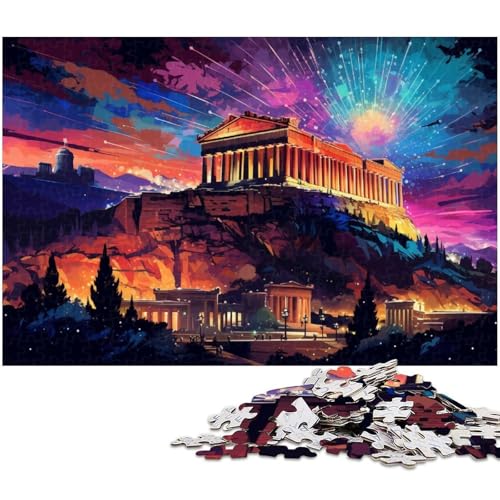 Puzzle für Erwachsene 1000 Teile Akropolis Puzzle für Erwachsene Holz Familienspiele Weihnachts und Geburtstagsgeschenke 1000 Teile (75 x 50 cm) von zouxangzz