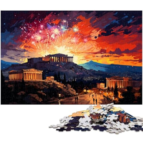 Puzzle für Erwachsene 1000 Teile Akropolis_buntes Präzisions Puzzle gutes Geschenk 1000 Teile (38 x 26 cm) von zouxangzz