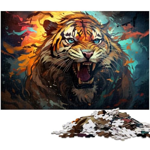 Puzzle für Erwachsene 1000 Teile Angry_Tiger Präzisionsschnitt Puzzle ganze Familie 1000 Teile (75 x 50 cm) von zouxangzz