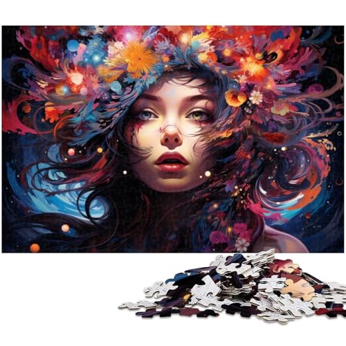 Puzzle für Erwachsene 1000 Teile Anime Mädchen im Weltraum Puzzles für Holzpuzzles pädagogisches Spielzeug zum Stressabbau 1000 Teile (75 x 50 cm) von zouxangzz