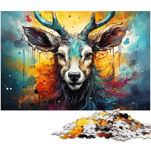 Puzzle für Erwachsene 1000 Teile Antilope Heimdekoration Puzzle 1000 Stück (75 x 50 cm) von zouxangzz