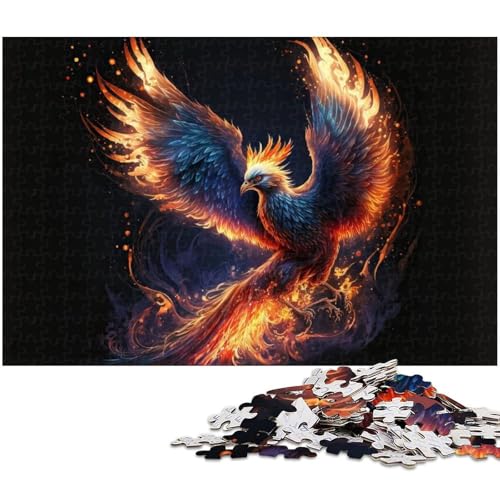 Puzzle für Erwachsene 1000 Teile Art Phoenix Puzzles für Holzpuzzles pädagogisches Spielzeug zum Stressabbau 1000 Teile (75 x 50 cm) von zouxangzz