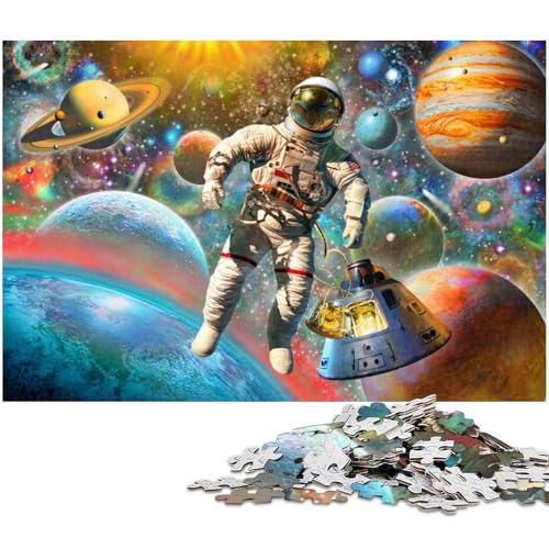 Puzzle für Erwachsene 1000 Teile Astronaut anspruchsvolles Spiel Spielzeug Weihnachtspuzzle Geschenke (Größe 75 x 50 cm) von zouxangzz
