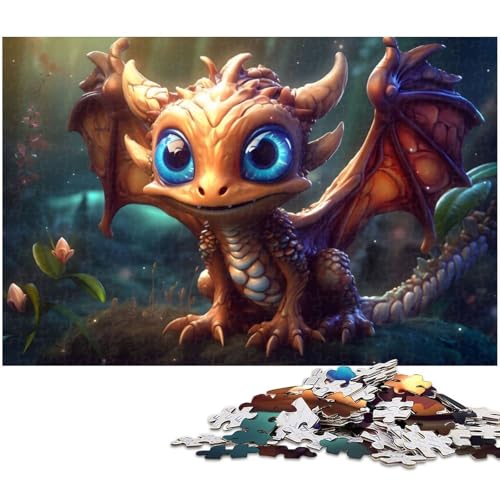 Puzzle für Erwachsene 1000 Teile Baby Flying Dragon Präzisionsschnitt Puzzle ganze Familie 1000 Teile (38 x 26 cm) von zouxangzz