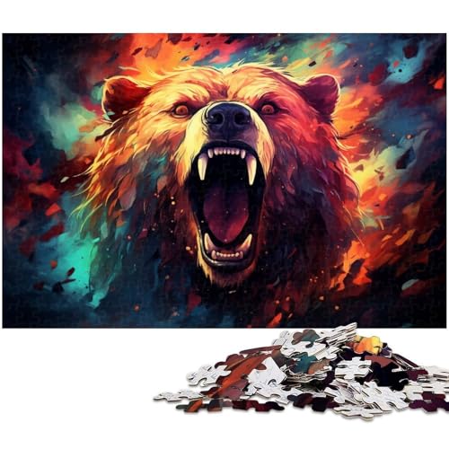 Puzzle für Erwachsene 1000 Teile Bär Präzisionsschnitt tolles Geschenk 1000 Teile (75 x 50 cm) von zouxangzz
