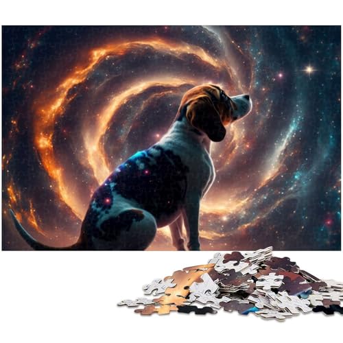 Puzzle für Erwachsene 1000 Teile Beagle Holzpuzzle Lernspielzeug Familienspiele (Größe 75 x 50 cm) von zouxangzz