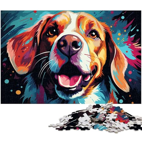 Puzzle für Erwachsene 1000 Teile Beagle Präzisionsschnitt tolles Geschenk 1000 Teile (75 x 50 cm) von zouxangzz