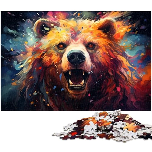 Puzzle für Erwachsene 1000 Teile Black_Bear Puzzle EIN Kunstwerk für Teenager ab 14 Jahren 1000 Teile (75 x 50 cm) von zouxangzz