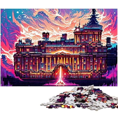 Puzzle für Erwachsene 1000 Teile Buckingham Palace Puzzles für Holzpuzzles pädagogisches Spielzeug zum Stressabbau (Größe 75 x 50 cm) von zouxangzz