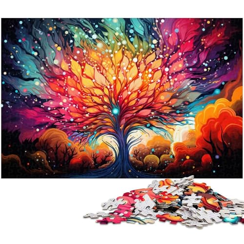Puzzle für Erwachsene 1000 Teile Bunte Blumen Puzzles für Holzpuzzles pädagogisches Spielzeug zum Stressabbau 1000 Teile (75 x 50 cm) von zouxangzz