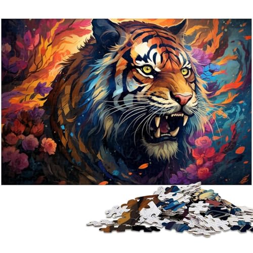 Puzzle für Erwachsene 1000 Teile Bunte Blumenkunst Puzzles für Holzpuzzles pädagogisches Spielzeug zum Stressabbau 1000 Teile (75 x 50 cm) von zouxangzz