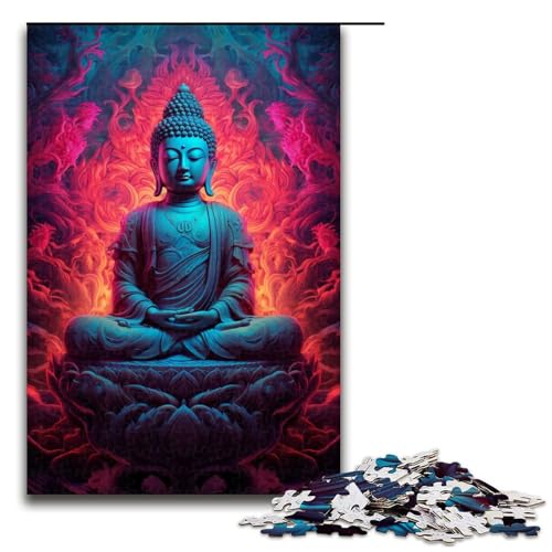 Puzzle für Erwachsene 1000 Teile Bunte Buddha Statue 12 Puzzle Spielzeuge zur Heimdekoration als Geschenk für die ganze Familie 75 x 50 cm von zouxangzz