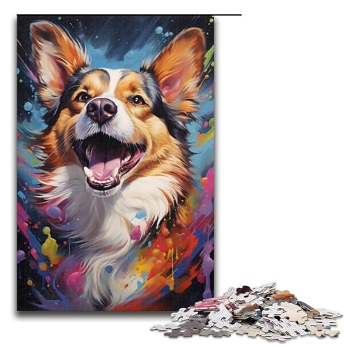 Puzzle für Erwachsene 1000 Teile Bunte Corgi Hundefamilie Holzpuzzle Lernspiel Herausforderungsspielzeug 75 x 50 cm Puzzle für Erwachsene 1000 Teile Bunte Corgi Hundefamilie Holzpuzzle Lernspiel Herausforderungsspielzeug 75 x 50 cm von zouxangzz
