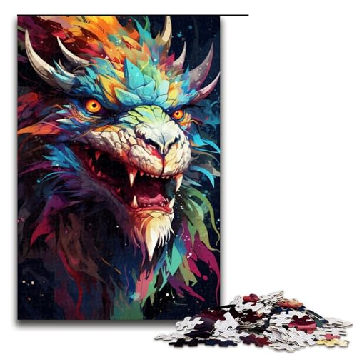Puzzle für Erwachsene 1000 Teile Bunte Drachenfamilie Holzpuzzle Lernspiel Herausforderungsspielzeug 75 x 50 cm Puzzle für Erwachsene 1000 Teile Bunte Drachenfamilie Holzpuzzle Lernspiel Herausforderungsspielzeug 75 x 50 cm von zouxangzz