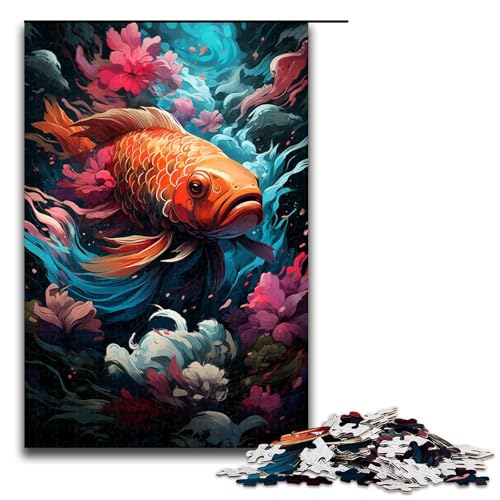 Puzzle für Erwachsene 1000 Teile Bunte Fantasie Goldfischfamilie Holzpuzzle Lernspiel Herausforderungsspielzeug 75 x 50 cm Puzzle für Erwachsene 1000 Teile Bunte Fantasie Goldfischfamilie Holzpuzzle Lernspiel Herausforderungsspielzeug 75 x 50 cm von zouxangzz