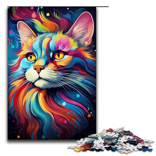 Puzzle für Erwachsene 1000 Teile Bunte Fantasie Zeichnung Katzenfamilie Holzpuzzle Lernspiel Herausforderungsspielzeug 75 x 50 cm Puzzle für Erwachsene 1000 Teile Bunte Fantasie Zeichnung Katzenfamilie Holzpuzzle Lernspiel Herausforderungsspielzeug 75 x 50 cm von zouxangzz