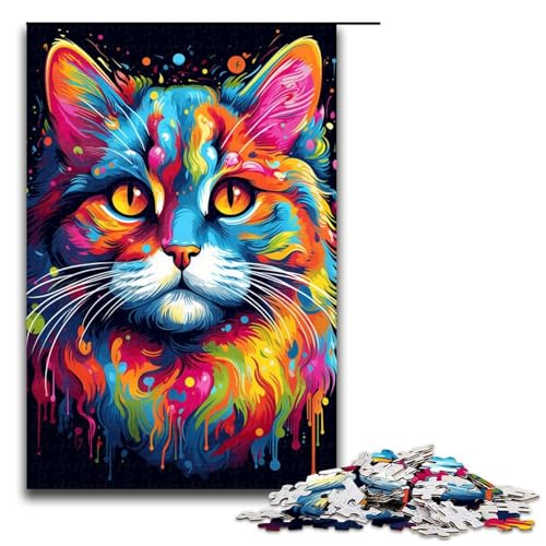 Puzzle für Erwachsene 1000 Teile Bunte Fantasieblumen und Katzen Holzpuzzle 75 x 50 cm Puzzle für Erwachsene 1000 Teile Bunte Fantasieblumen und Katzen Holzpuzzle 75 x 50 cm von zouxangzz