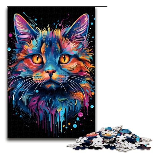 Puzzle für Erwachsene 1000 Teile Bunte Fantasieblumen und Katzen Holzpuzzle Lernspiel Herausforderungsspielzeug 75 x 50 cm Puzzle für Erwachsene 1000 Teile Bunte Fantasieblumen und Katzen Holzpuzzle Lernspiel Herausforderungsspielzeug 75 x 50 cm von zouxangzz