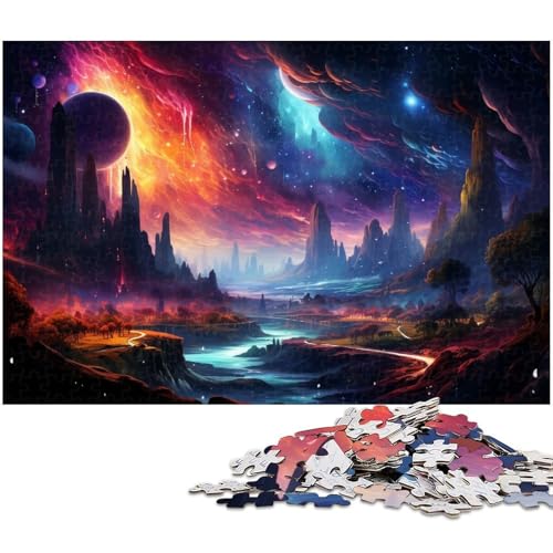 Puzzle für Erwachsene 1000 Teile Bunte Fantasielandschaft Heimdekoration Puzzle 1000 Teile (75 x 50 cm) von zouxangzz