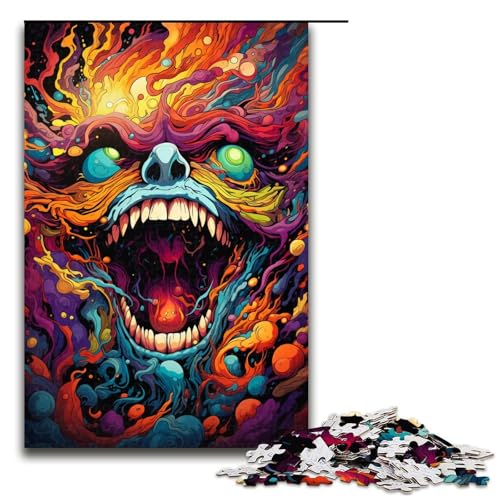 Puzzle für Erwachsene 1000 Teile Bunte Fantasy Monster Puzzle Lernspiele für Zuhause DIY Spielzeug tolles Geschenk für Spiele 75 x 50 cm von zouxangzz