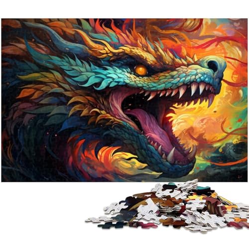 Puzzle für Erwachsene 1000 Teile Bunte Fantasy Monster Puzzles für Papierpuzzles pädagogisches Spielzeug zum Stressabbau 1000 Teile (38 x 26 cm) von zouxangzz