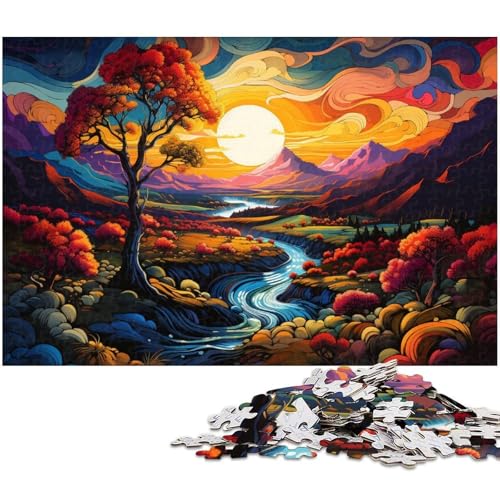Puzzle für Erwachsene 1000 Teile Bunte Flusslandschaft Heimdekoration Puzzle 1000 Teile (75 x 50 cm) von zouxangzz