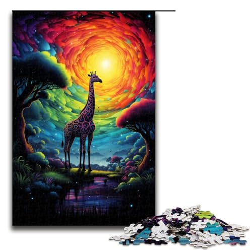Puzzle für Erwachsene 1000 Teile Bunte Giraffe 12 Puzzle Geburtstagsgeschenk Geschenke für Teenager ab 12 Jahren 75 x 50 cm Puzzle für Erwachsene 1000 Teile Bunte Giraffe 12 Puzzle Geburtstagsgeschenk Geschenke für Teenager ab 12 Jahren 75 x 50 cm von zouxangzz