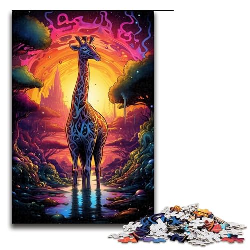 Puzzle für Erwachsene 1000 Teile Bunte Giraffenfamilie Holzpuzzle Lernspiel Herausforderungsspielzeug 75 x 50 cm Puzzle für Erwachsene 1000 Teile Bunte Giraffenfamilie Holzpuzzle Lernspiel Herausforderungsspielzeug 75 x 50 cm von zouxangzz