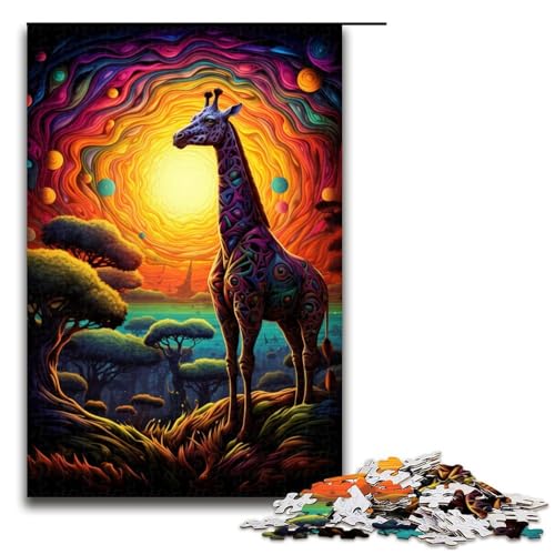 Puzzle für Erwachsene 1000 Teile Bunte Giraffenfamilie Holzpuzzle Lernspiel Herausforderungsspielzeug 75 x 50 cm Puzzle für Erwachsene 1000 Teile Bunte Giraffenfamilie Holzpuzzle Lernspiel Herausforderungsspielzeug 75 x 50 cm von zouxangzz